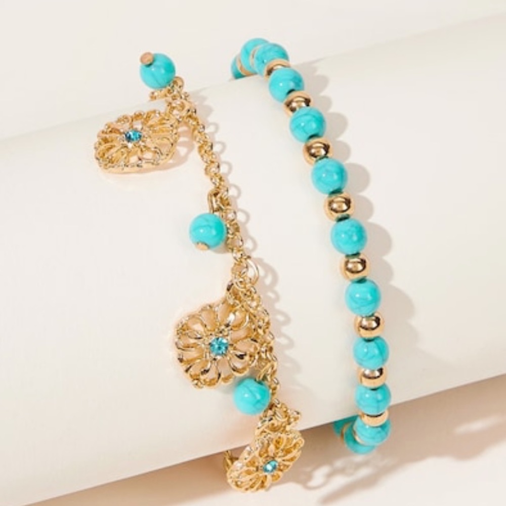 BEAUTIFUL layer TURQUOISE BRACELETS- Jewelry - Picture 2 of 4